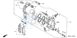 CRF250R9 ED / BLA CMF drawing FRONT BRAKE CALIPER