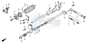 TRX350TE FOURTRAX 350 ES drawing GEARSHIFT DRUM