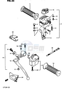 LT125 (E3) drawing HANDLE SWITCH (MODEL H)