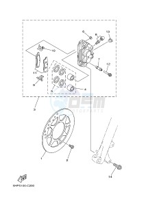 TT-R125 TT-R125LWE (2PTC) drawing FRONT BRAKE CALIPER