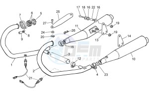 V7 Stone 750 drawing Exhaust unit