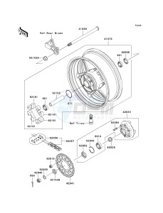 ZX 1000 C [NINJA ZX-10R] (C2) C2 drawing REAR WHEEL_CHAIN