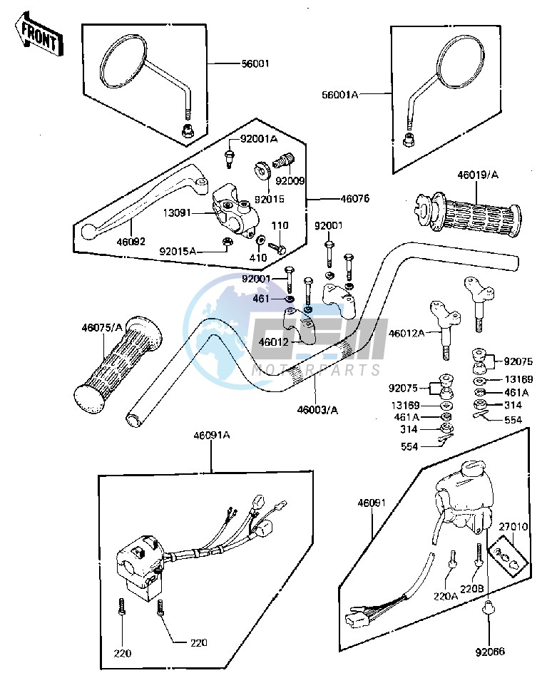 HANDLEBAR -- 81-83 D2_D3_D4_D5- -