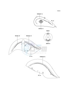 VN 800 C [VULCAN 800 DRIFTER] (C1 CAN ONLY-C2) [VULCAN 800 DRIFTER] drawing DECALS-- BLUE- --- VN800-C2- -