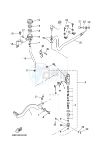 WR125R (22BB 22BB 22BB) drawing REAR MASTER CYLINDER