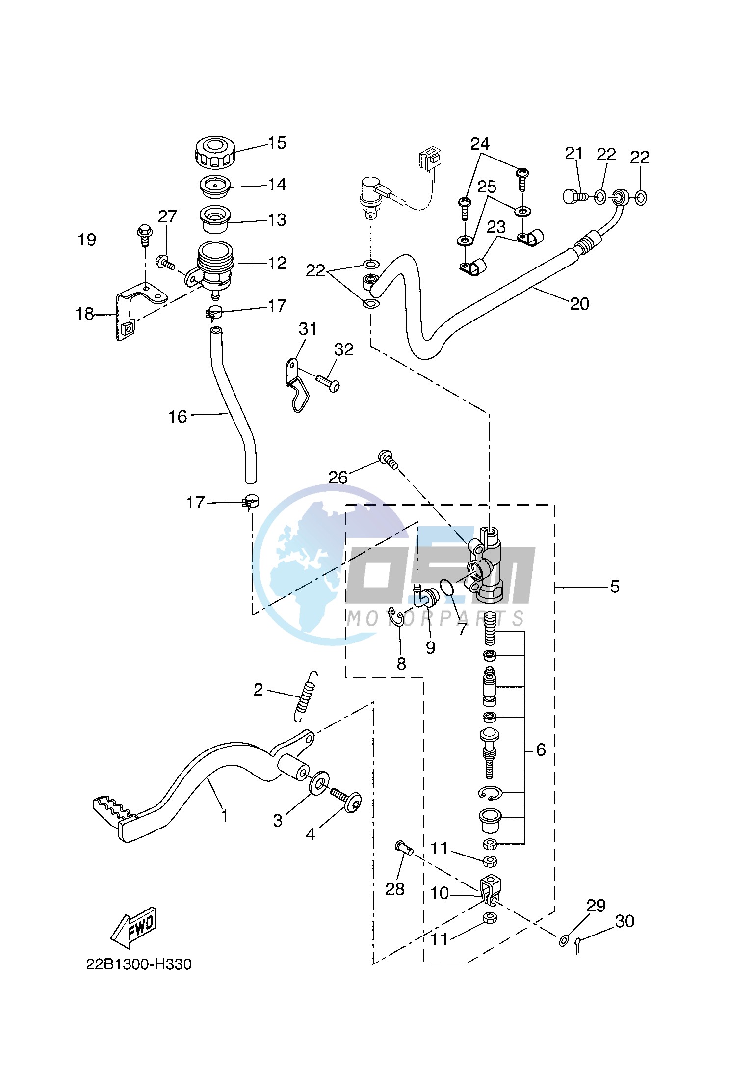 REAR MASTER CYLINDER