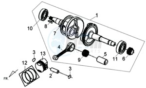 ALLO 50 drawing CRANKSHAFT