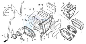 XR600R drawing AIR CLEANER