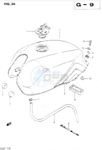 GSX500E (E39) drawing FUEL TANK (GSX500ESF)