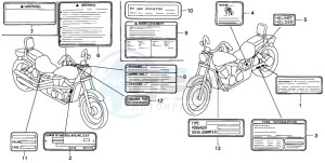 VT1100C2 drawing CAUTION LABEL (VT1100C)