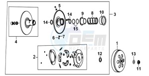 JOYRIDE S 125I (LF12W2-EU) (L7-L9) drawing DRIVE PULLEY / V.SNAAR