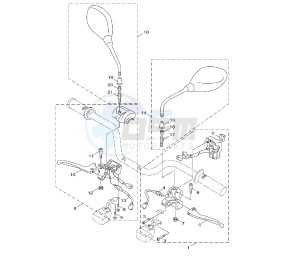 XF GIGGLE 50 drawing HANDLE SWITCH AND LEVER