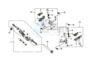 GTS 250 EURO 3 drawing FOOTREST L / R