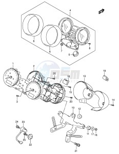 GSF1200 (E2) Bandit drawing SPEEDOMETER (GSF1200K2 K3 K4 K5 ZK4 ZK5)