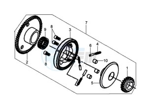 MIO 100 drawing STARTER CLUTCH