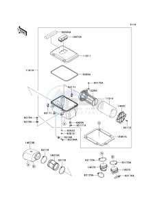 KRF 750 F [TERYX 750 4X4 NRA OUTDOORS] (F8F) F8F drawing AIR CLEANER