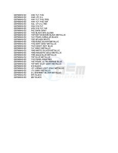 GSF650 (E2) Bandit drawing * COLOR CHART *