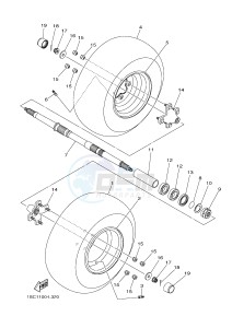 YFM300 RAPTOR 300 (1SC1) drawing REAR WHEEL