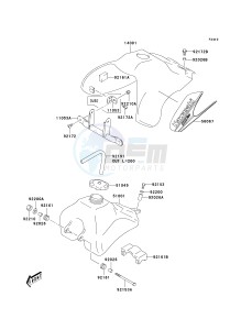 KDX 50 A (A6F) A6F drawing FUEL TANK