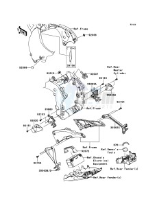 NINJA_ZX-10R_ABS ZX1000KEF FR XX (EU ME A(FRICA) drawing Frame Fittings