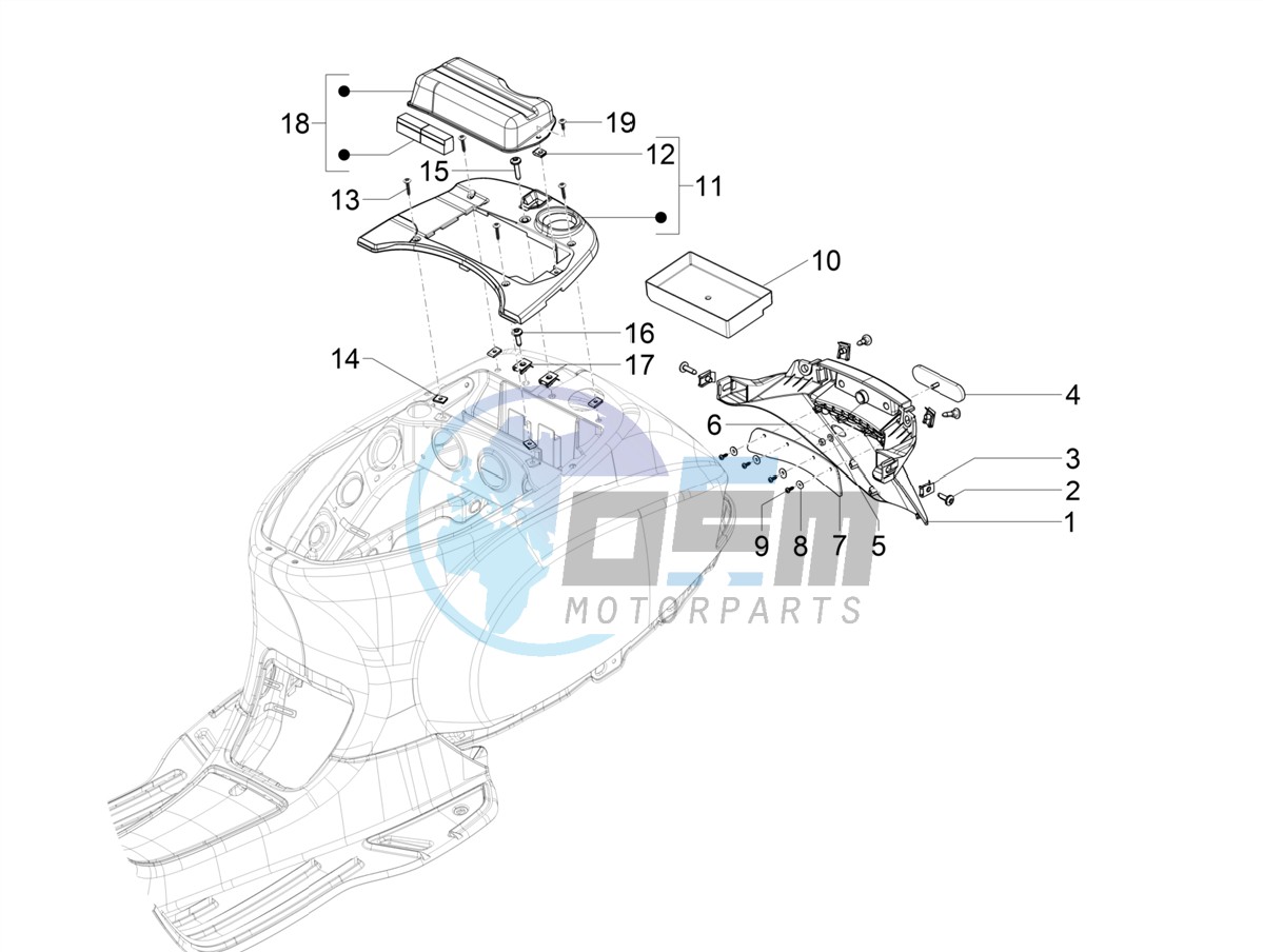 Rear cover - Splash guard