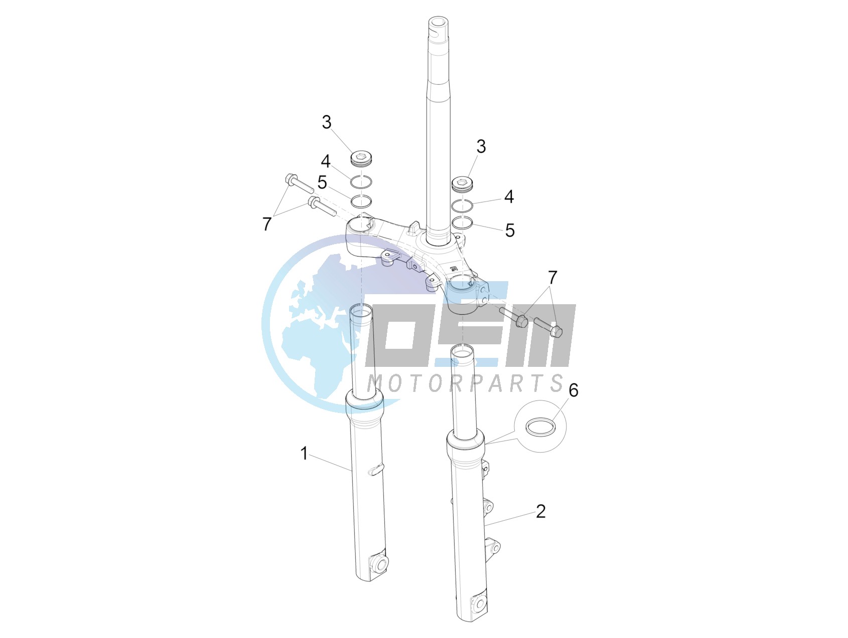 Fork's components (Kayaba)