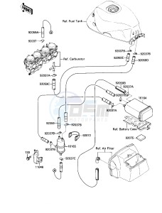 ZX 600 C [NINJA 600R] (C1-C2) [NINJA 600R] drawing FUEL EVAPORATIVE SYSTEM