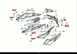 NH-T 200I (MG20BW-EU) (E5) (M1) drawing SIDE COVER - BODY COVER