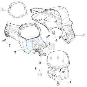 Liberty 200 Leader RST drawing Speedometer Kms. - handlebar covers