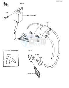 KX 500 A [KX500] (A2) [KX500] drawing IGNITION -- 84 A2- -