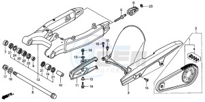 CB900F HORNET 900 drawing SWINGARM