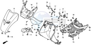 SFX50 drawing FRONT FENDER/STEP FLOOR