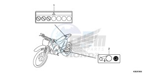 CRF125FE CRF125F Europe Direct - (ED) drawing CAUTION LABEL