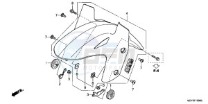 VFR800XB Crossrunner E drawing FRONT FENDER