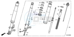 CBR1000RRA Europe Direct - (ED / HRC) drawing FRONT FORK