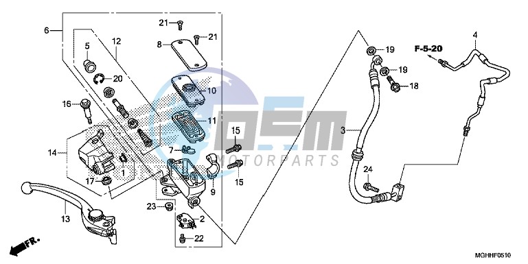 FR. BRAKE MASTER CYLINDER