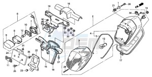 GL1500C F6C drawing TAILLIGHT (2)