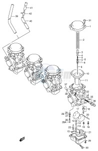 GSX600F (E2) Katana drawing CARBURETOR