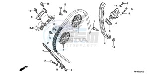 CB1000RD CB1000R UK - (E) drawing CAM CHAIN/ TENSIONER