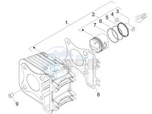 Fly 50 4t 4v drawing Cylinder-piston-wrist pin unit