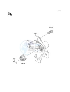 KFX700 KSV700ABF EU drawing Rear Hub