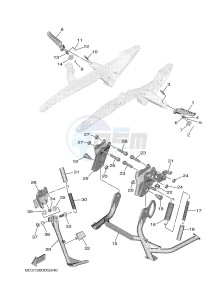 XP530D XP530D-A TMAX DX ABS (BC33) drawing STAND & FOOTREST