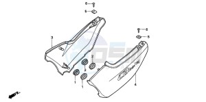 CB750F2 SEVEN FIFTY drawing SIDE COVER