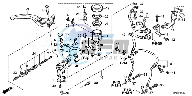 FRONT BRAKE MASTER CYLINDER ( CBR1000RA/ SA)