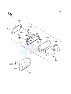 KVF650 4x4 KVF650D6F EU GB drawing Taillight(s)