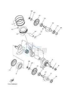 YFM700R YFM700RE RAPTOR 700R (1PE6 1PE7 1PE8) drawing CRANKSHAFT & PISTON