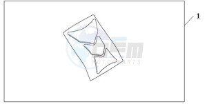 CBR125RW9 UK - (E) drawing TANK PAD HONDA WING LOGO