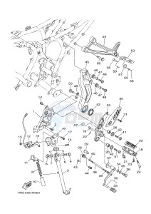 MT07 700 (1WS7 1WS9) drawing STAND & FOOTREST