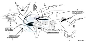 CBR1000RA9 UK - (E / ABS MME) drawing STRIPE/MARK (2)