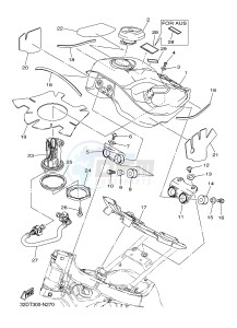 WR250R (32DT 32DS 32DU) drawing FUEL TANK